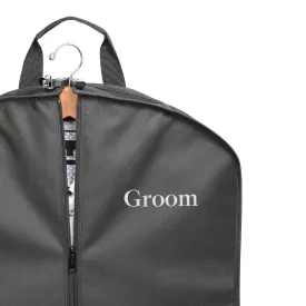 40” Deluxe Travel Garment Bag with Two Pockets and Groom Embroidery by WallyBags