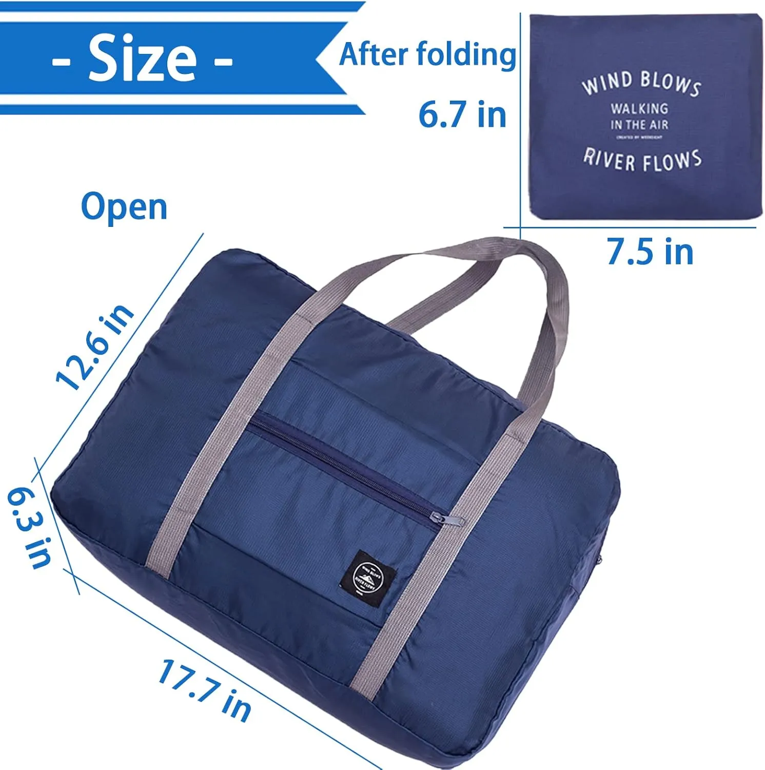 4PCS Foldable Travel Duffel Bag Tote Carry on Luggage Bag Spirit Airlines Personal item Sports Gym Bag Water Resistant Weekender Overnight Bags for Women and Men (Mix Colors)