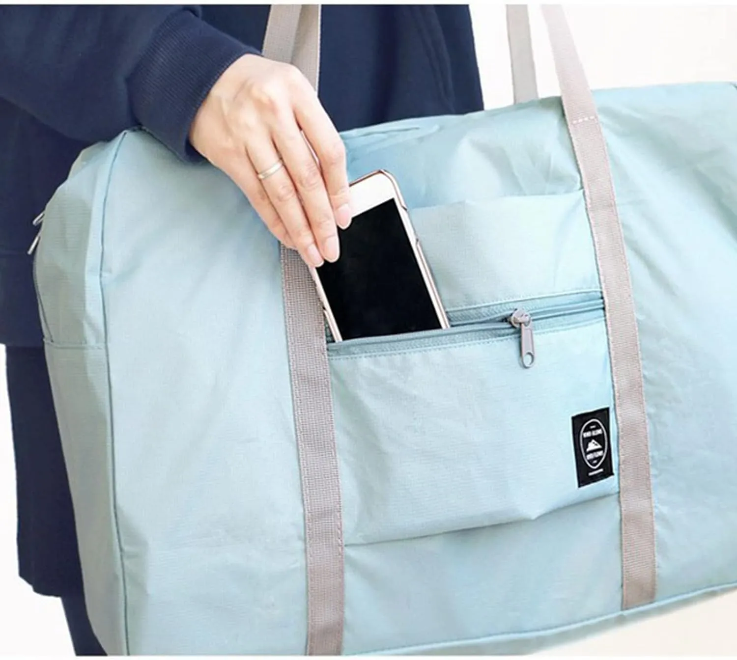 4PCS Foldable Travel Duffel Bag Tote Carry on Luggage Bag Spirit Airlines Personal item Sports Gym Bag Water Resistant Weekender Overnight Bags for Women and Men (Mix Colors)