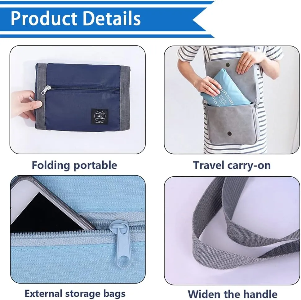 4PCS Foldable Travel Duffel Bag Tote Carry on Luggage Bag Spirit Airlines Personal item Sports Gym Bag Water Resistant Weekender Overnight Bags for Women and Men (Mix Colors)