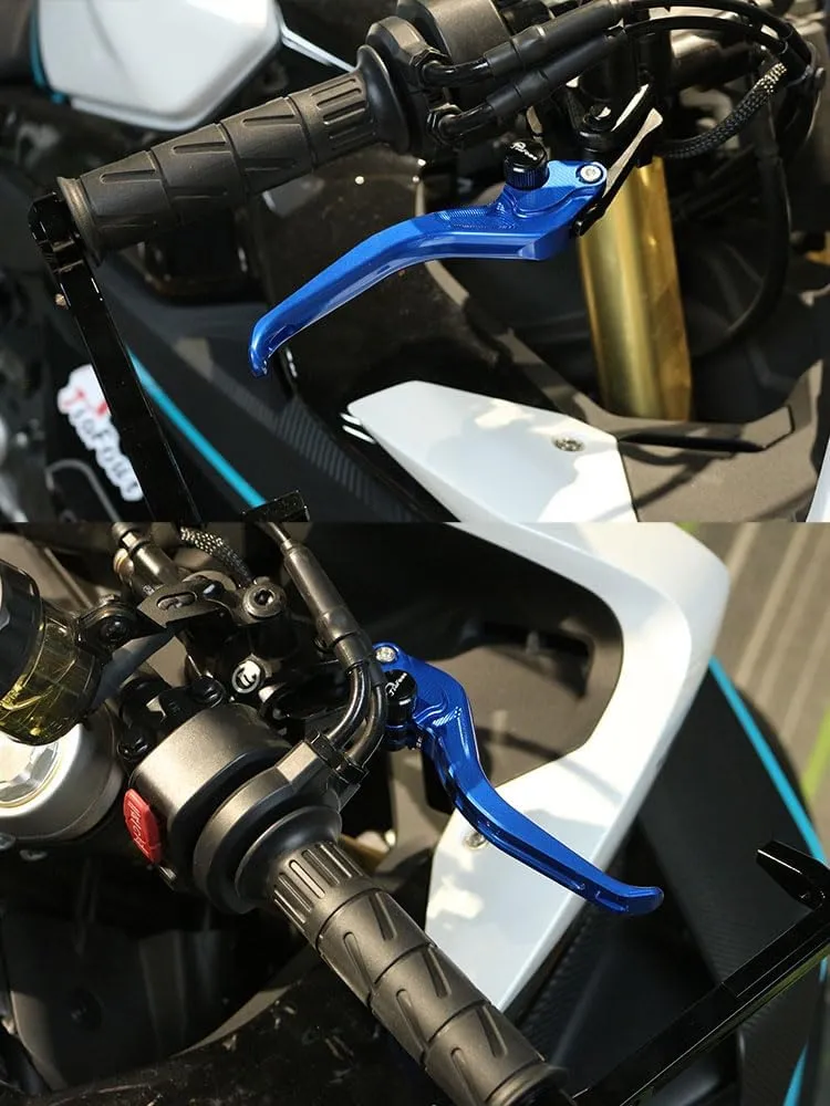Adjustable Brake Levers for CFMOTO 450SS 450SR 2021-2023 450NK 450 CL-C 2023-2024 Folding Clutch Handles (Short-Black)