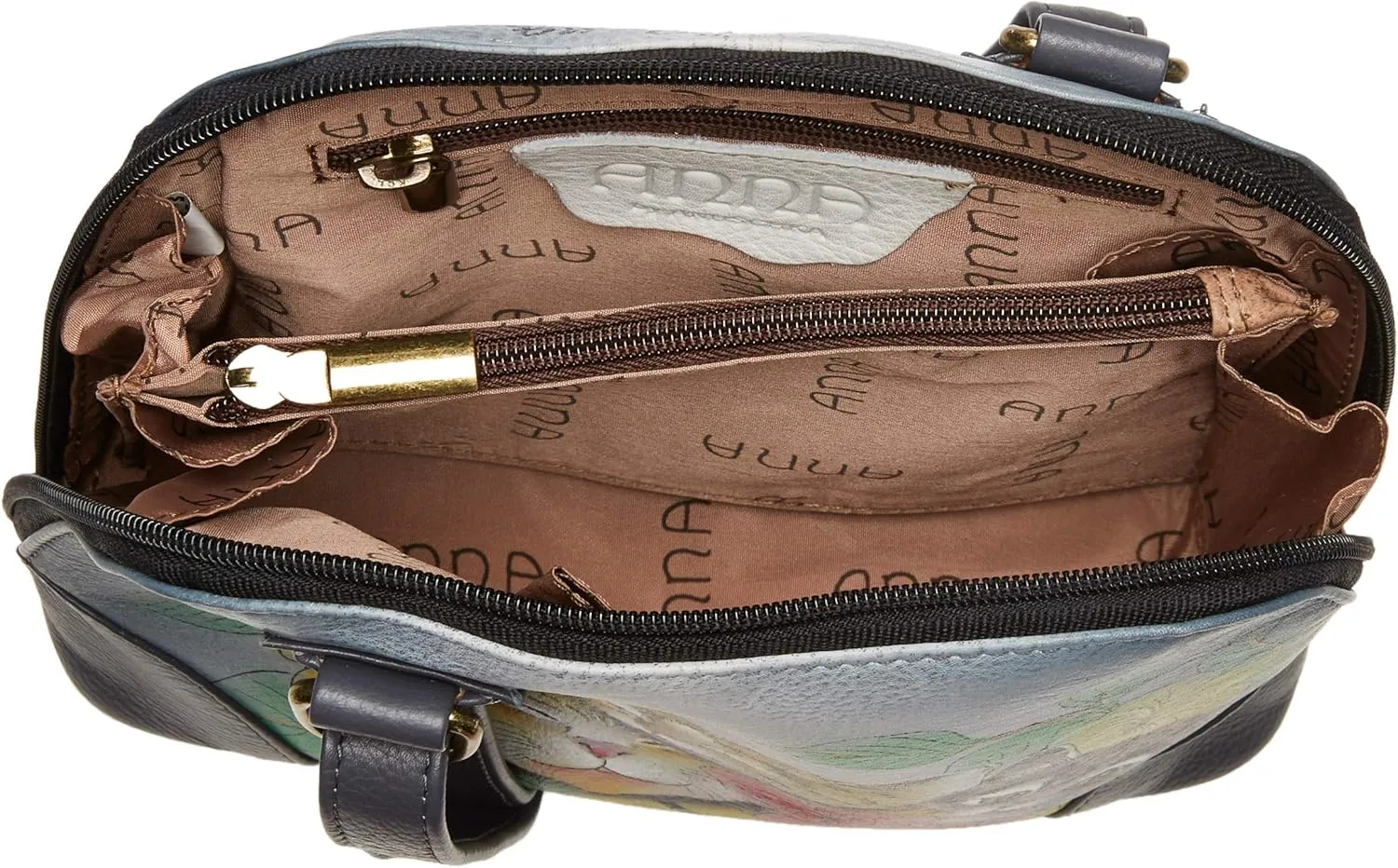 Anna by Anuschka Leather Small Multi Compartment Zip-Around Organizer