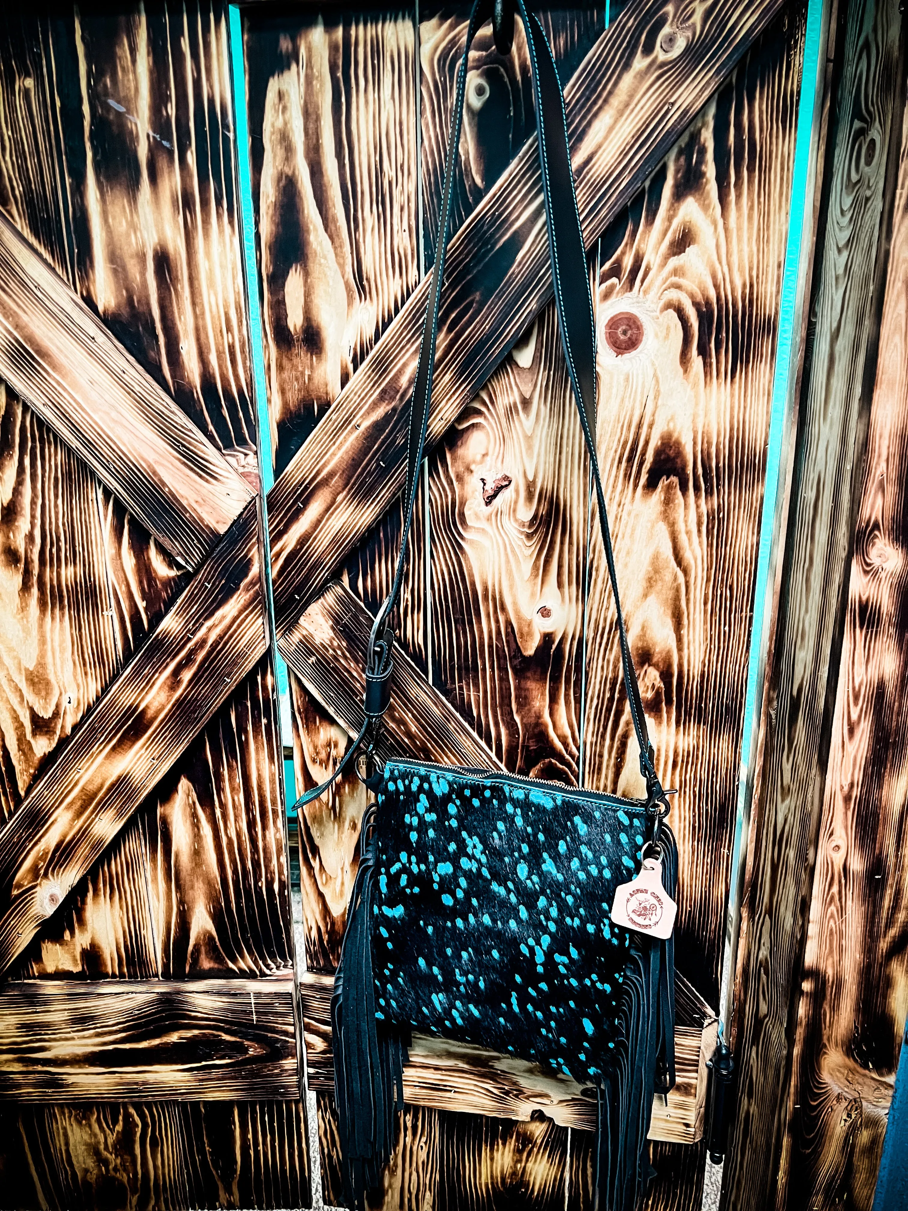 Aspen Crossbody 1115 Black & Turquoise