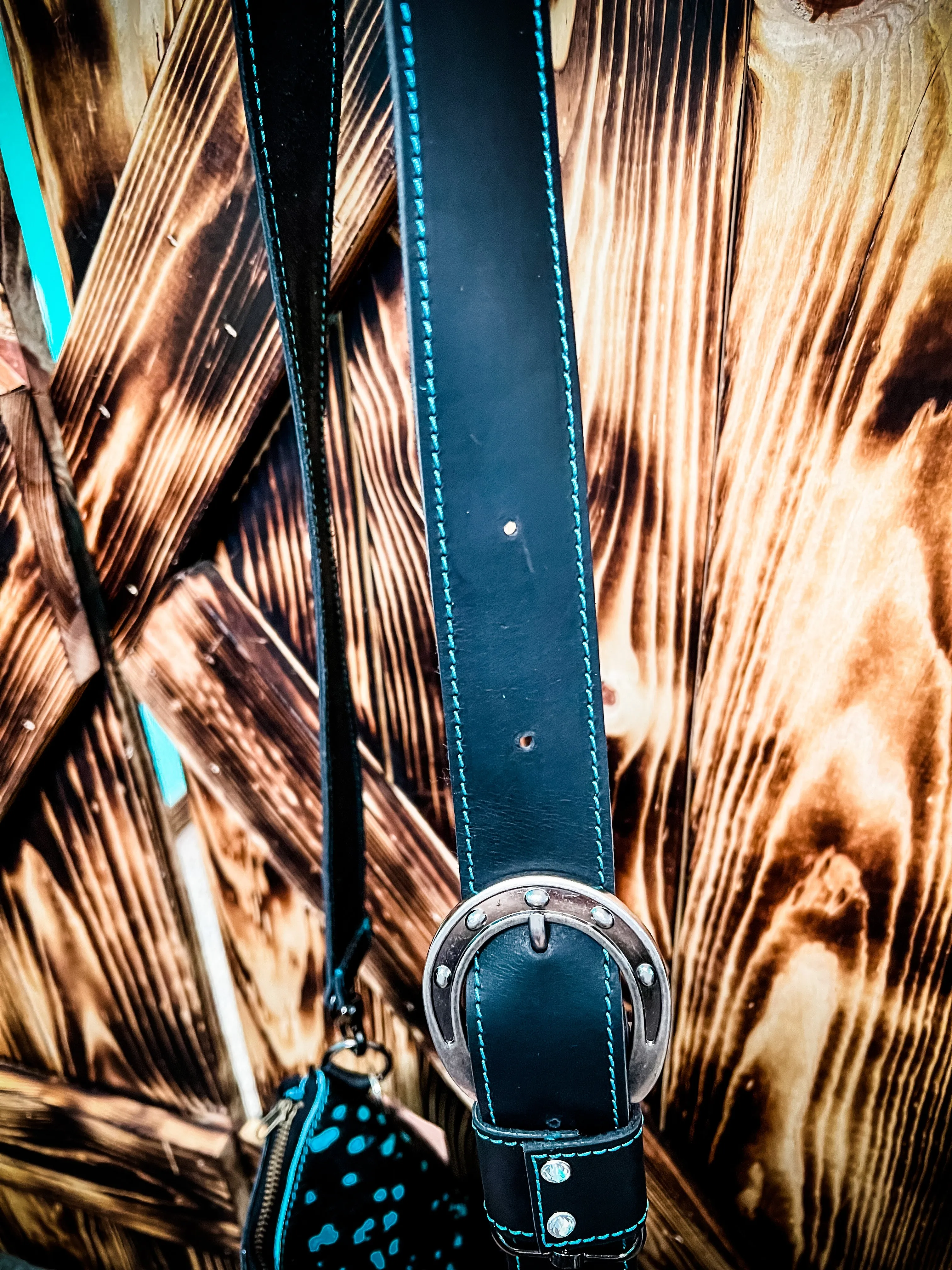 Aspen Crossbody 1115 Black & Turquoise