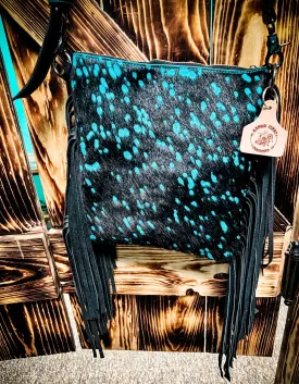 Aspen Crossbody 1115 Black & Turquoise