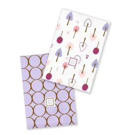 Baby Burpies - Mocha Mod Circles on Lavender   Cute & Calm Pinks, Lavender, Mocha