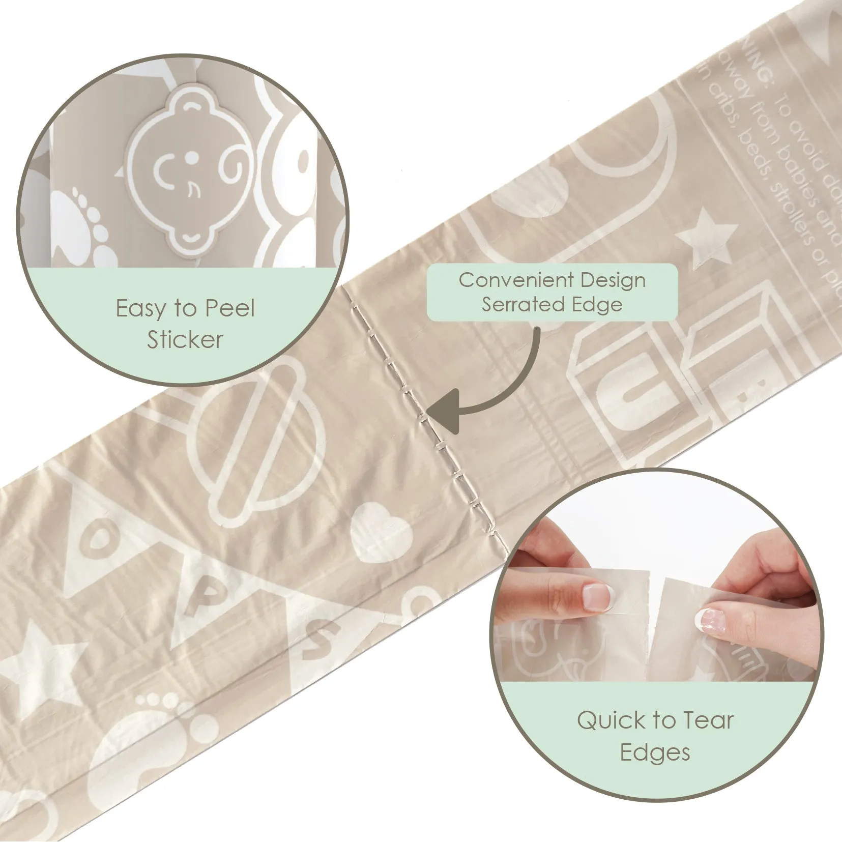 Baby Disposable Diaper Bags | CITRUS TWIST SCENTED - 6 Roll Refill Pack
