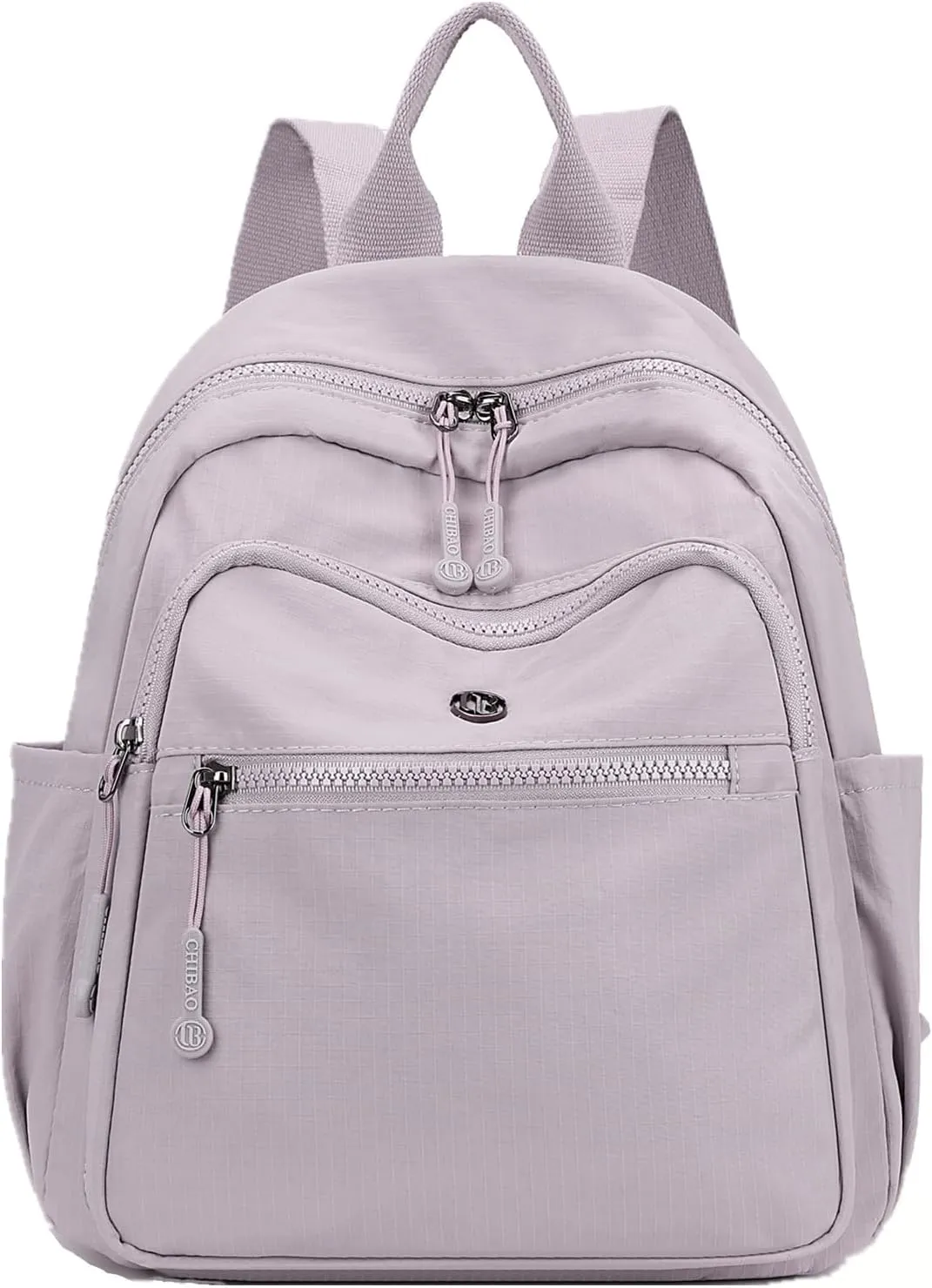 Backpack Purse for Women Ladies Nylon Bag Casual Daypack Travel Shopping Pack (B Style Light Purple)