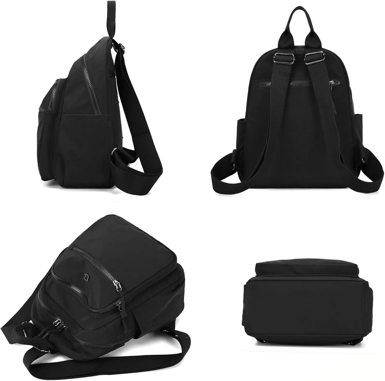 Backpack Purse for Women Ladies Nylon Bag Casual Daypack Travel Shopping Pack (B Style Light Purple)