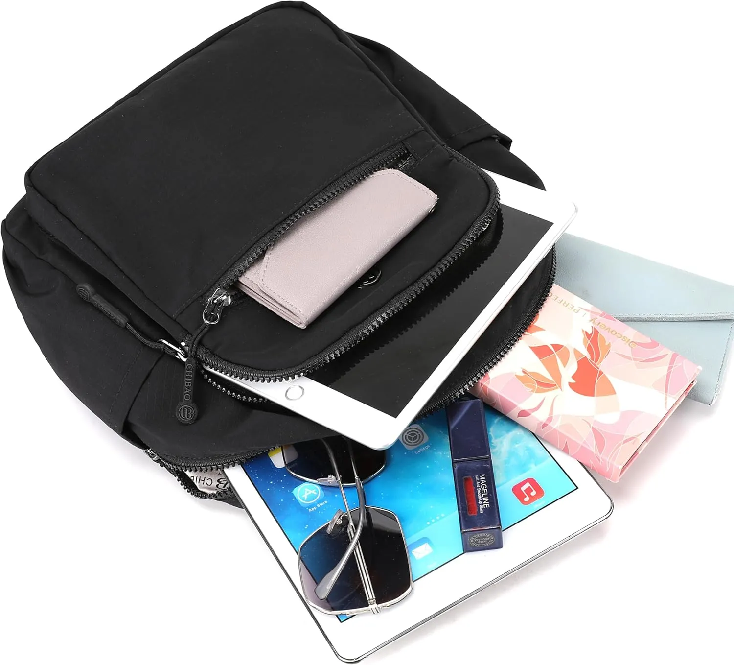Backpack Purse for Women Ladies Nylon Bag Casual Daypack Travel Shopping Pack (B Style Light Purple)
