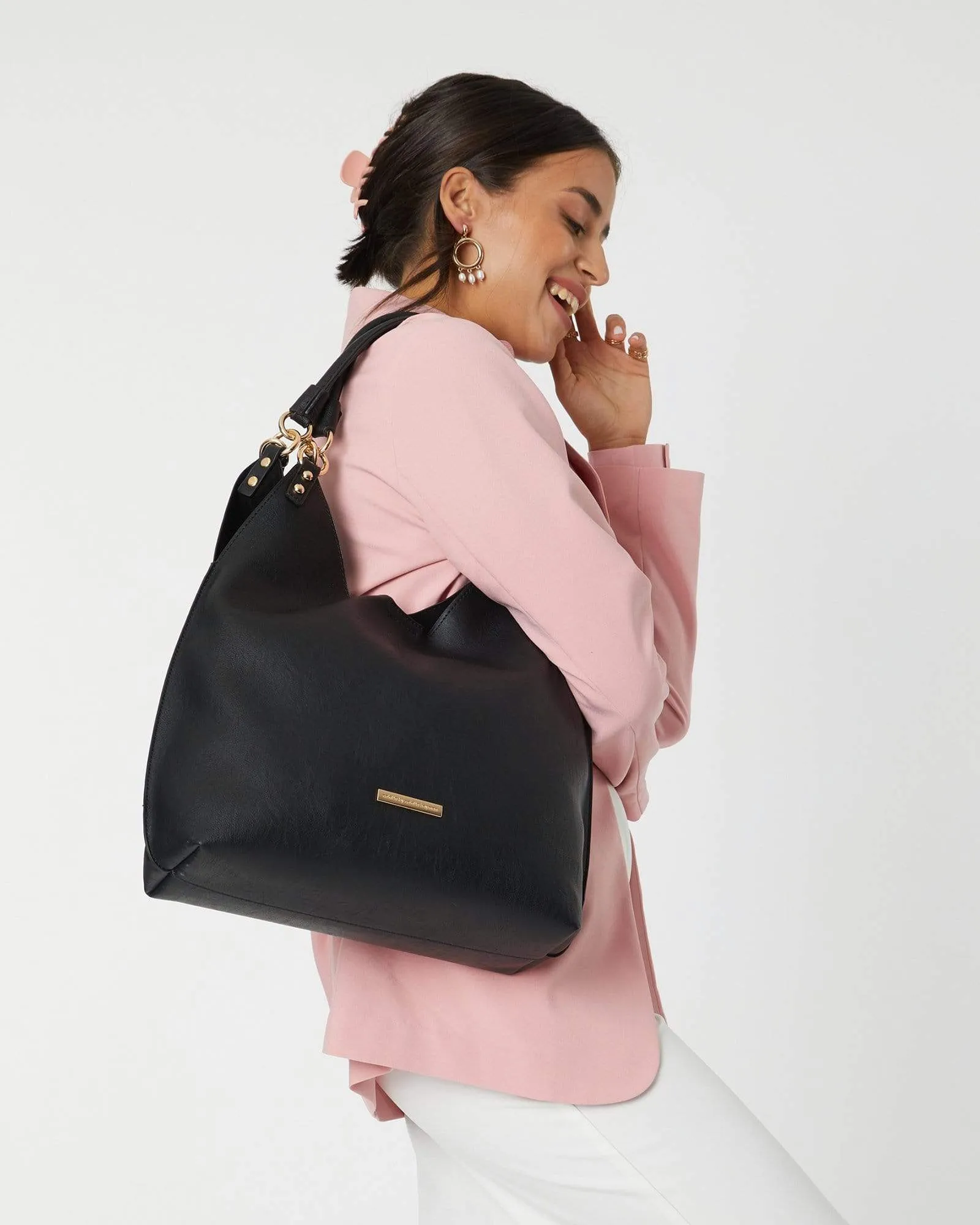 Black Camila Slouch Bag