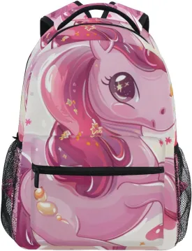 Bolaz Large Backpack Lightweight Shoulder Bag Striped Laptop BagUpgraded Backpack for School Unisex Travel Bag-Jelly Unicorn Print