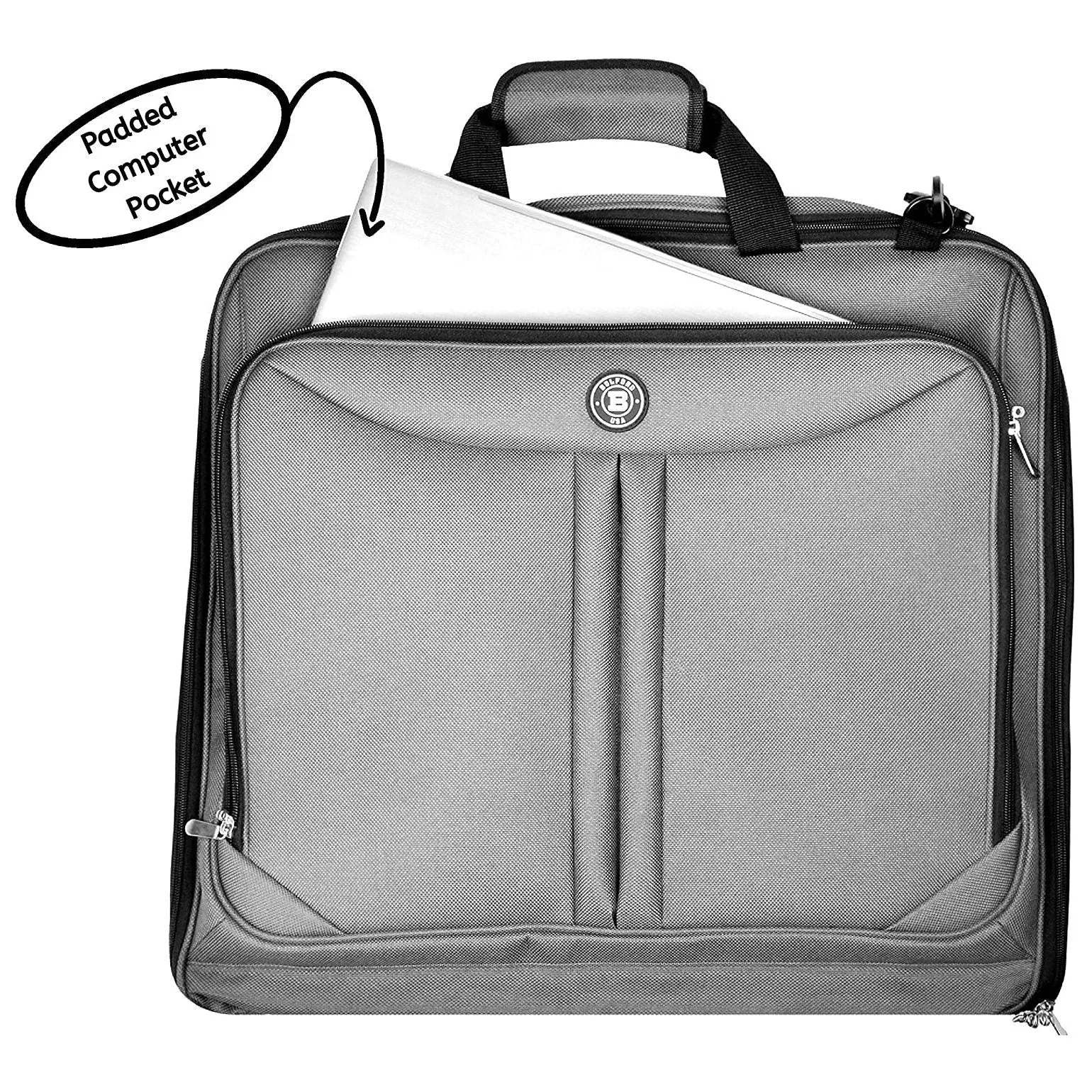 Bolford Travel Garment Bag For Business Trips And Travel With Padded Computer Pocket