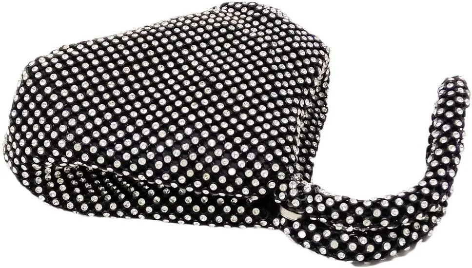 Boutique De FGG Sparkly Rhinestone Clutch Evening Bags for Women Formal Triangle Purse for Party Prom Wedding Handbag,Mini