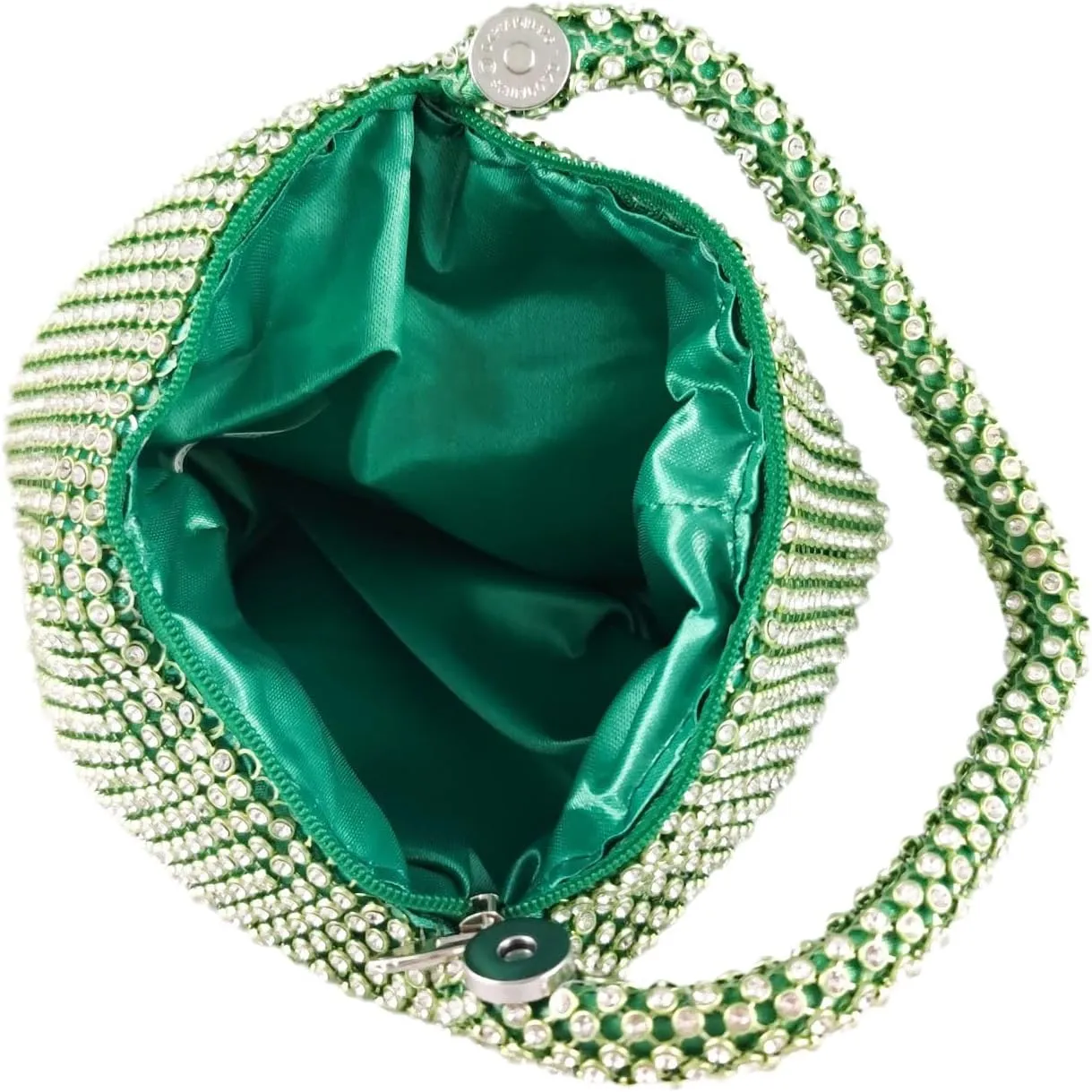 Boutique De FGG Sparkly Rhinestone Clutch Evening Bags for Women Formal Triangle Purse for Party Prom Wedding Handbag,Mini
