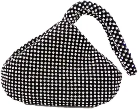 Boutique De FGG Sparkly Rhinestone Clutch Evening Bags for Women Formal Triangle Purse for Party Prom Wedding Handbag,Mini