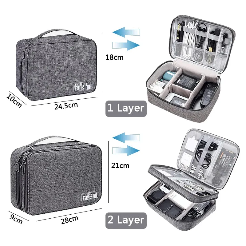 Cable Storage Bag Waterproof Digital Electronic Organizer
