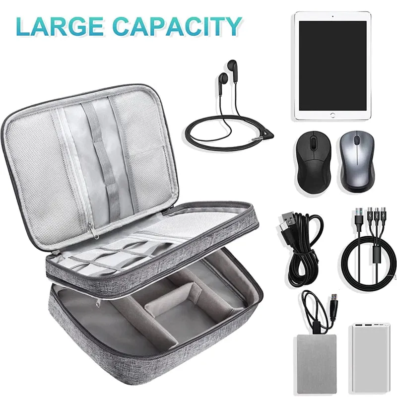 Cable Storage Bag Waterproof Digital Electronic Organizer