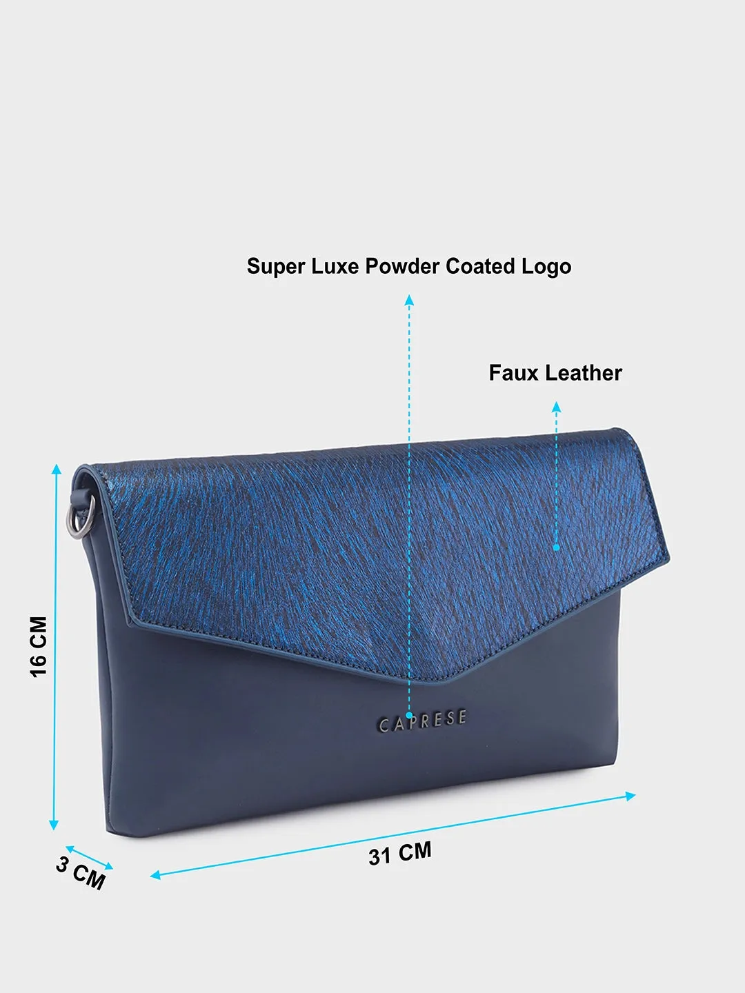 Caprese Ava Clutch Large Navy