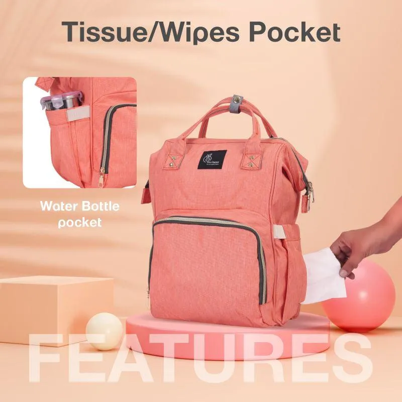 Caramello Diaper Bag For Moms With Personalized Name Tag