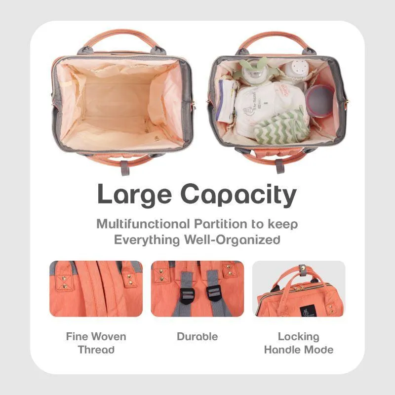 Caramello Diaper Bag For Moms With Personalized Name Tag