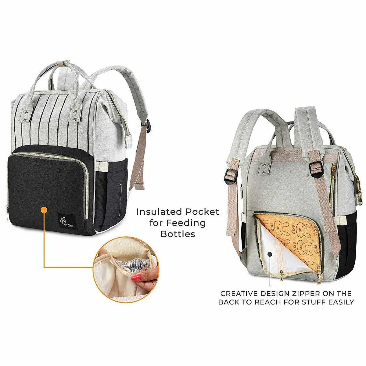 Caramello Diaper Bag For Moms With Personalized Name Tag