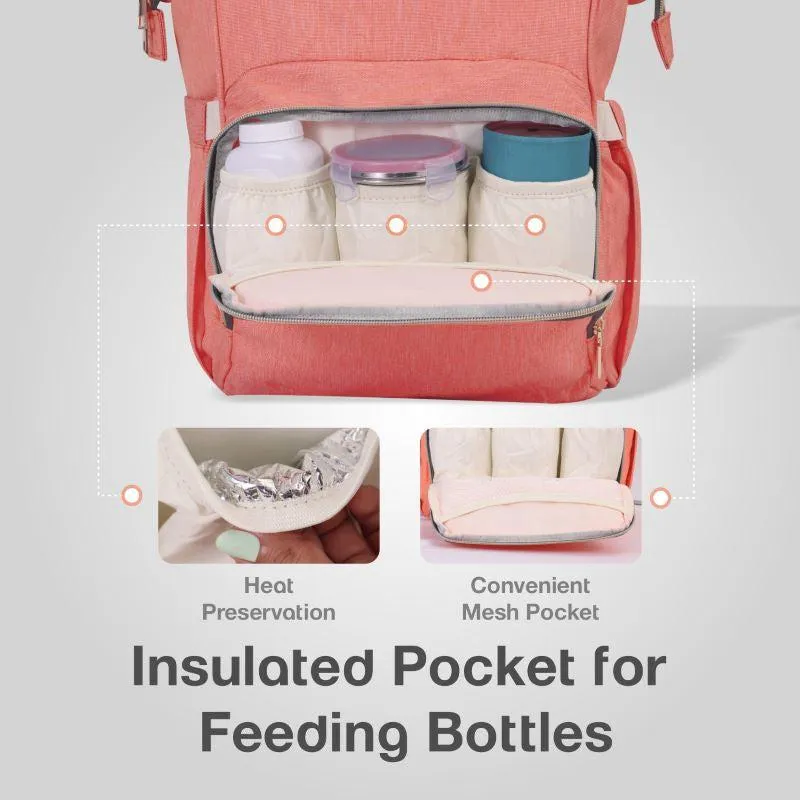 Caramello Diaper Bag For Moms With Personalized Name Tag