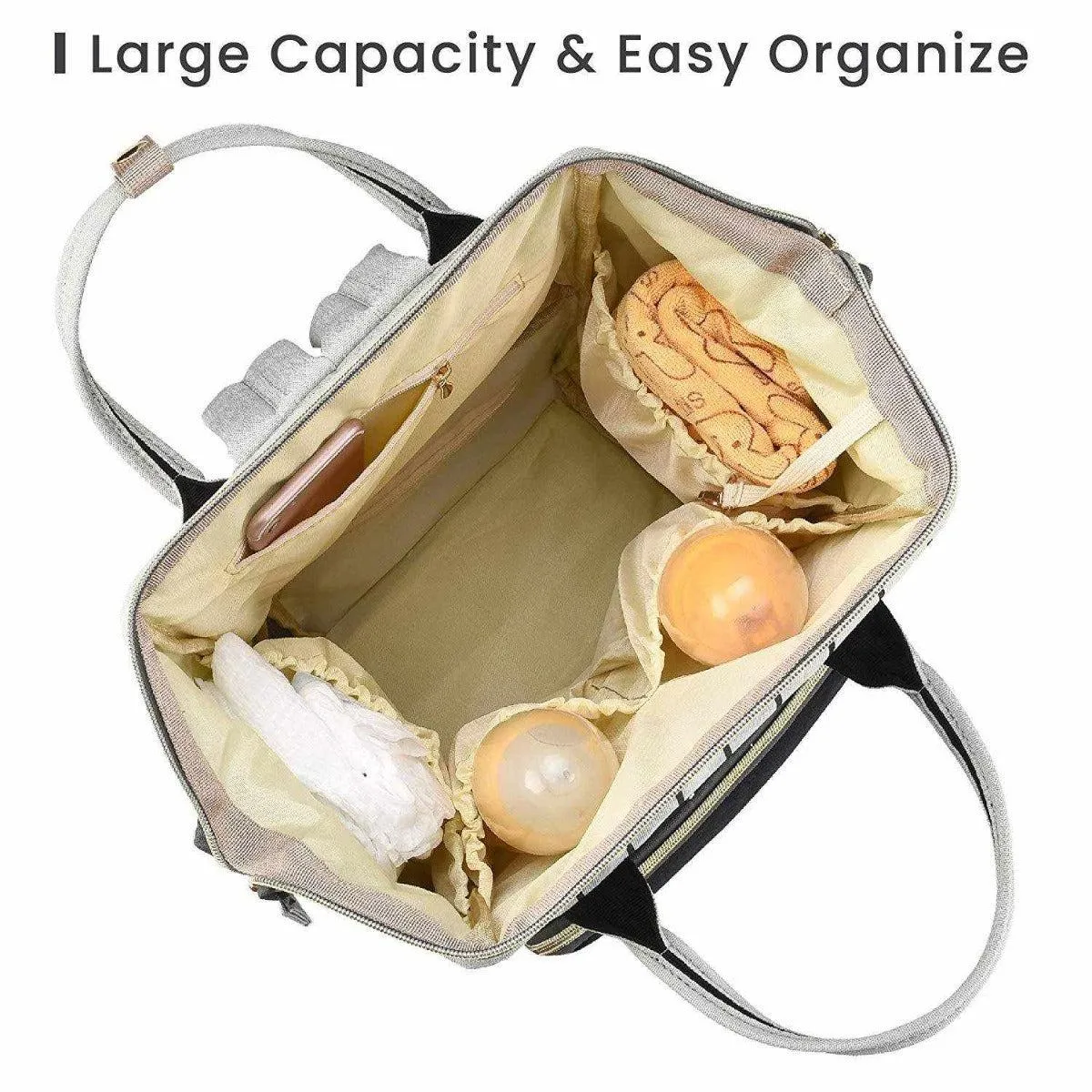 Caramello Diaper Bag For Moms With Personalized Name Tag