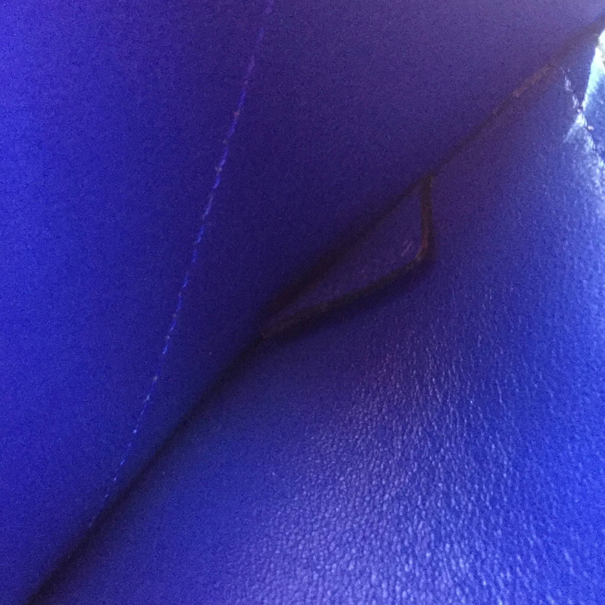 CÉLINE Paris Leather Suede Diamond Clutch Bag Blue Ladies