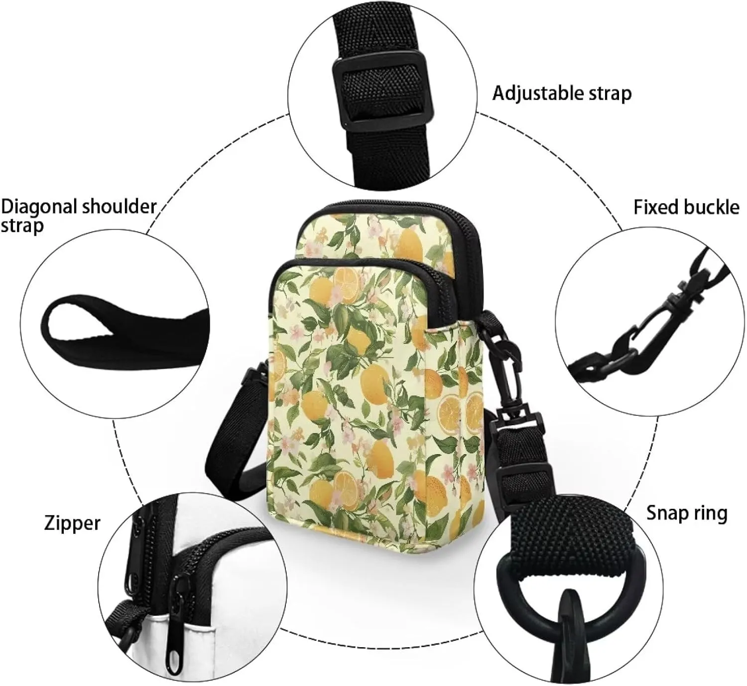 Crossbody Purse Bag for Women Fashion Phone Purses with Crossbody Strap for Hiking Traveling