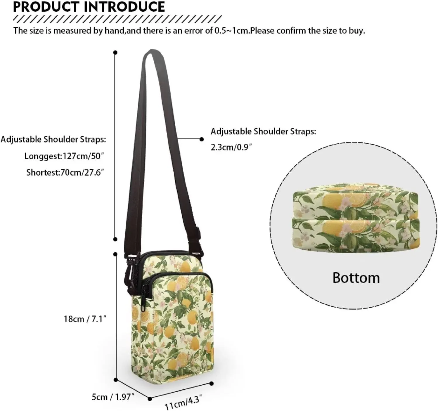 Crossbody Purse Bag for Women Fashion Phone Purses with Crossbody Strap for Hiking Traveling