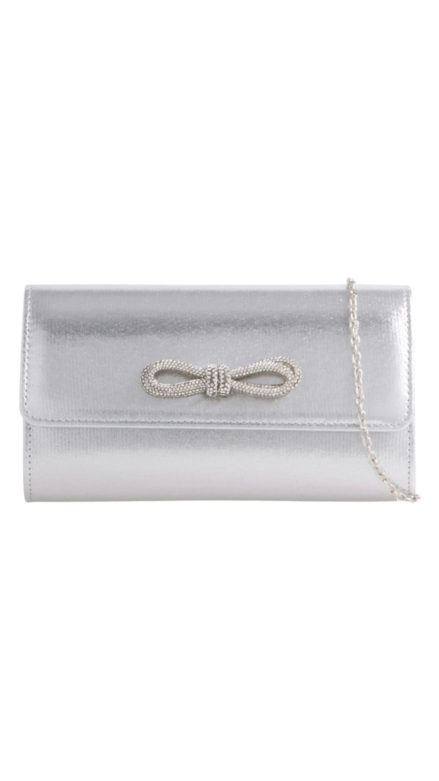 Ellen Clutch- Metallic Silver