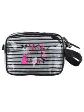 FabSeasons Black Transparent Handy Toiletry, Travel, Makeup Pouch