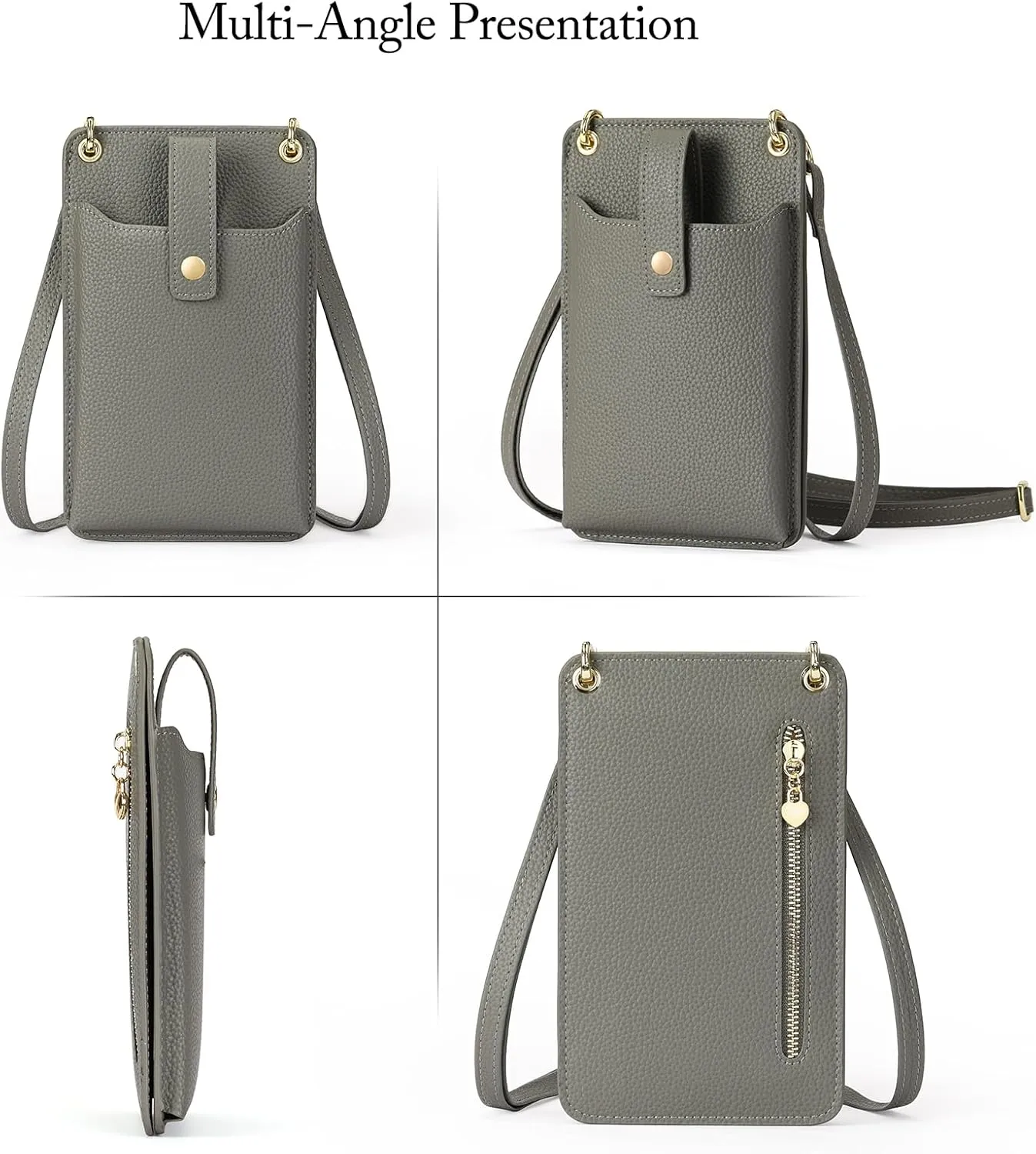 FALAN MULE Small Cell Phone Crossbody Bag Purse for Women, PU Leather Wallet Purse