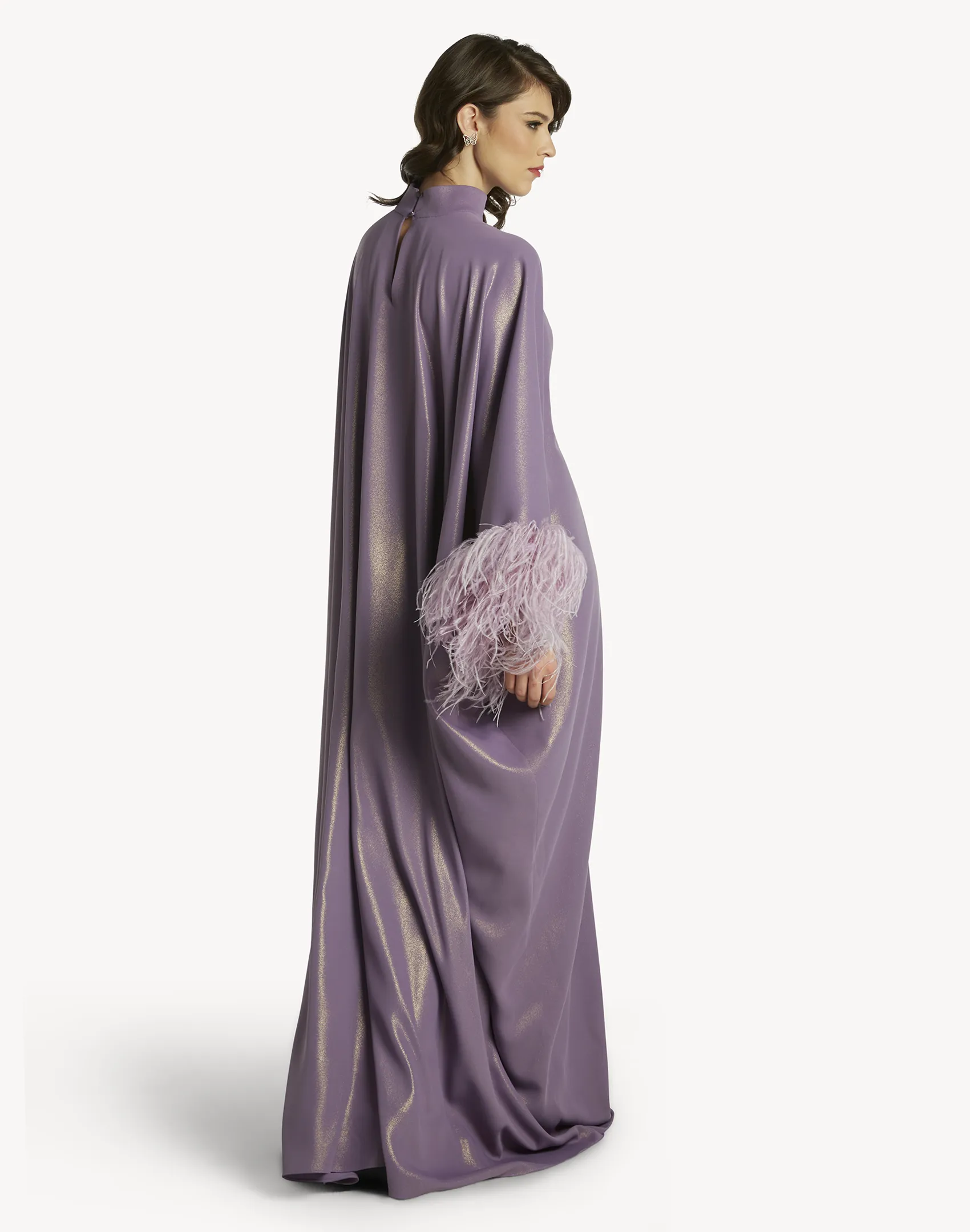Fatma Feather-Trimmed Kaftan