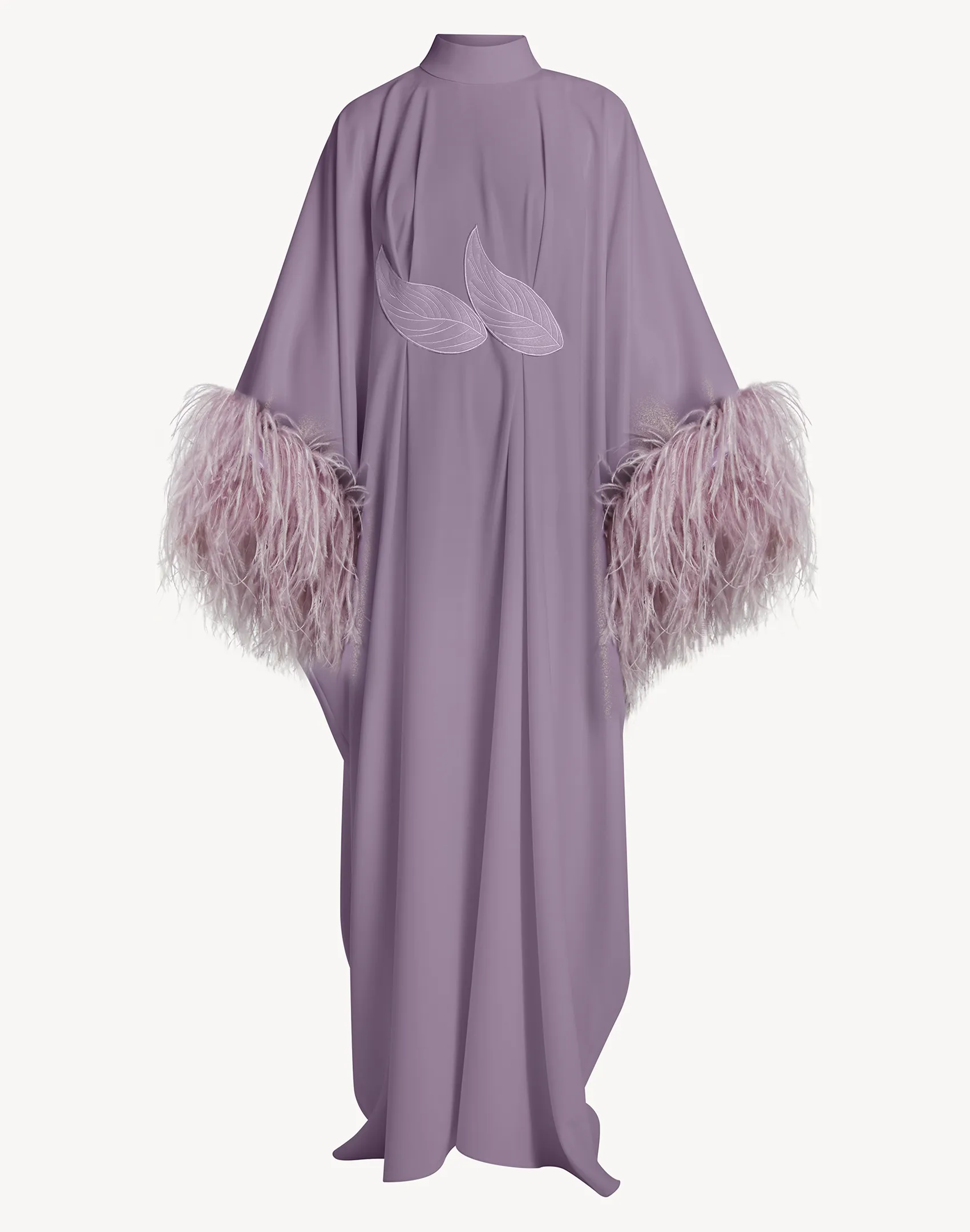 Fatma Feather-Trimmed Kaftan
