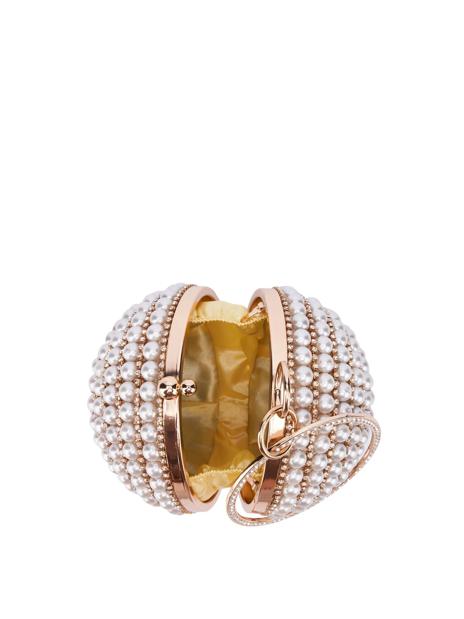 Faux-Pearl Beaded Wristlet