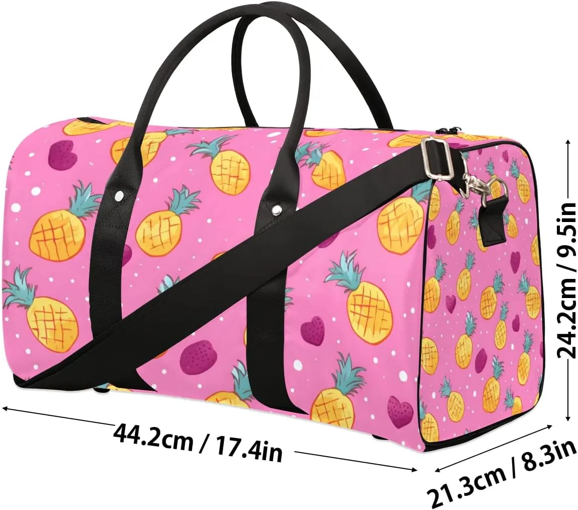 Foldable Travel Bag Little Pineapples Lightweight Carry On Bags for Airplanes Waterproof Travel Duffle Bag For Gym Weekend Overnight