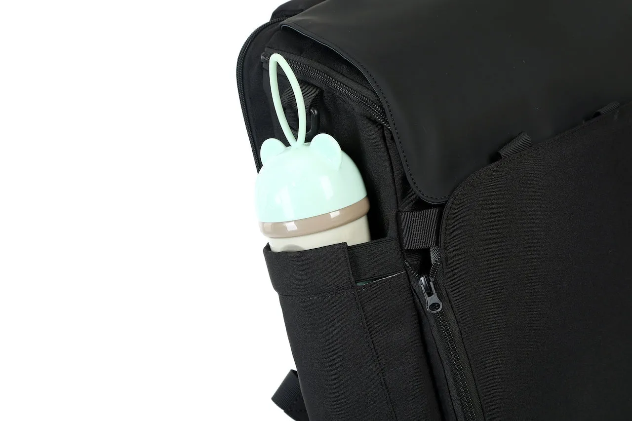 GillyGro Basic | 5-in-1 Multifunction Parent Backpack Set with Inbuilt Booster and 3  Insulated Pockets | Gray