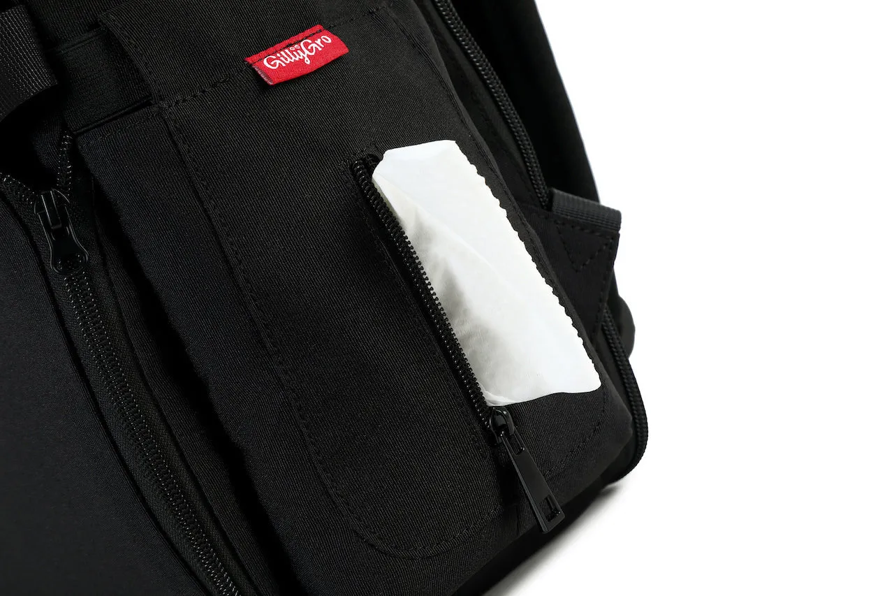 GillyGro Basic | 5-in-1 Multifunction Parent Backpack Set with Inbuilt Booster and 3  Insulated Pockets | Gray