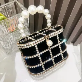 Handle Evening Clutch - Crystal Rhinestone