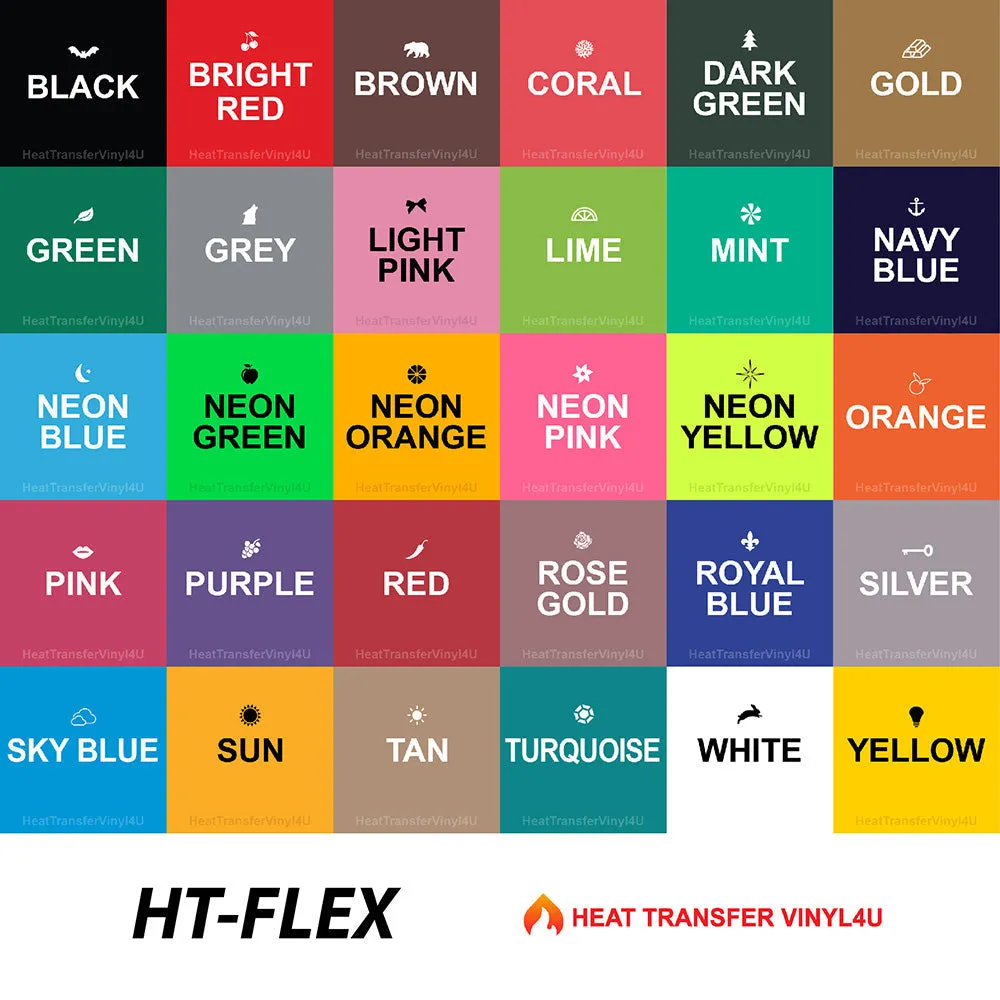 HT-Flex Heat Transfer Vinyl 19.67" Roll (Yard)