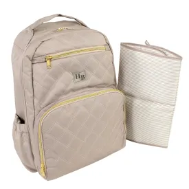Hudson Baby Premium Diaper Bag Backpack and Changing Pad, Taupe