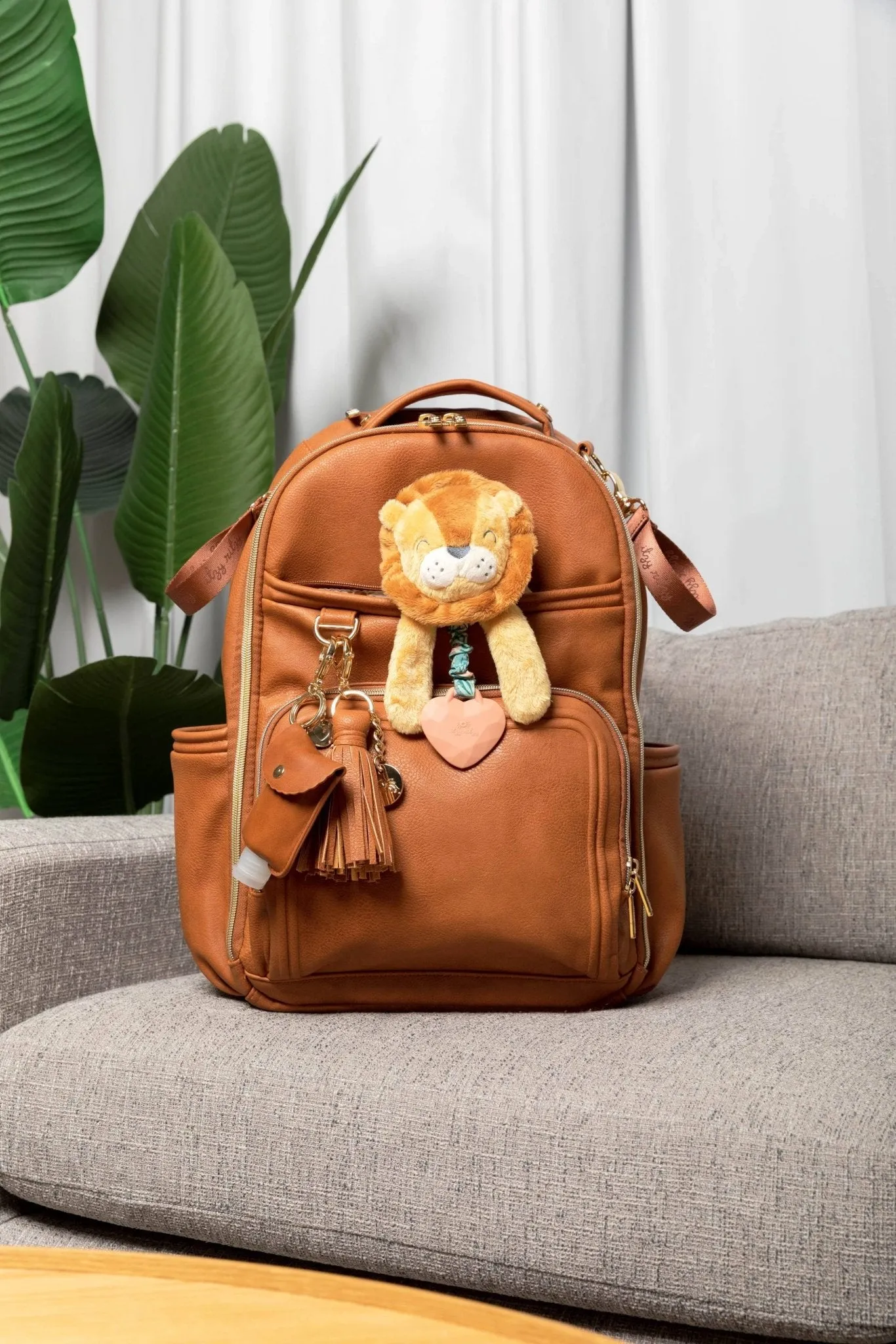 Itzy Ritzy Cognac Boss Plus Backpack Diaper Bag With 19 Pockets, Insulated Holders, Laptop Pocket