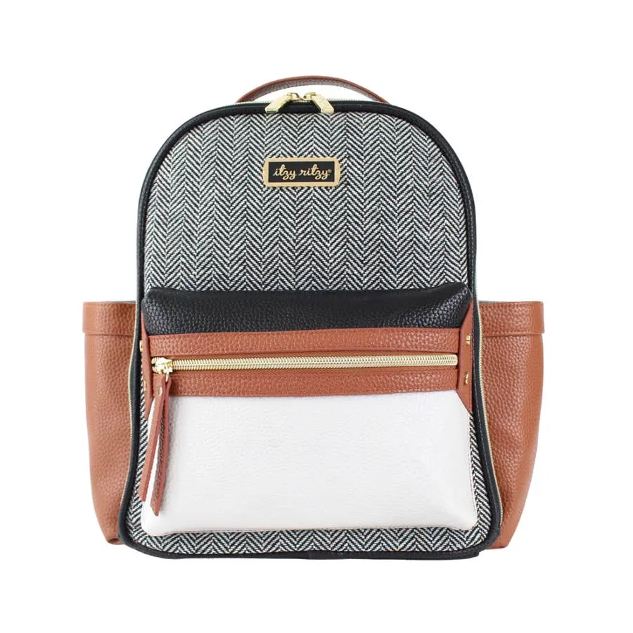 Itzy Ritzy Mini Diaper Bag Backpack – Coffee & Cream