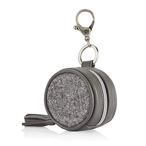 Itzy Ritzy Pacifier Case with Clip – Pacifier Charm Pod Includes Clasp to Easily Attach to a Diaper Bag or Purse; Measures 2.5” in Diameter and Holds 2 Pacifiers, Grayson