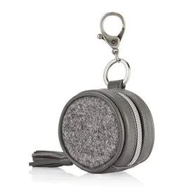 Itzy Ritzy Pacifier Case with Clip – Pacifier Charm Pod Includes Clasp to Easily Attach to a Diaper Bag or Purse; Measures 2.5” in Diameter and Holds 2 Pacifiers, Grayson