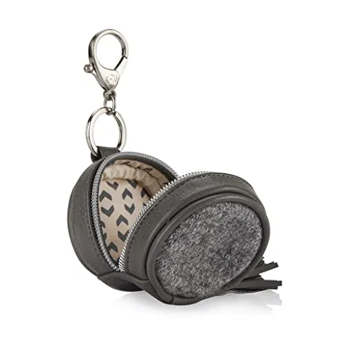 Itzy Ritzy Pacifier Case with Clip – Pacifier Charm Pod Includes Clasp to Easily Attach to a Diaper Bag or Purse; Measures 2.5” in Diameter and Holds 2 Pacifiers, Grayson