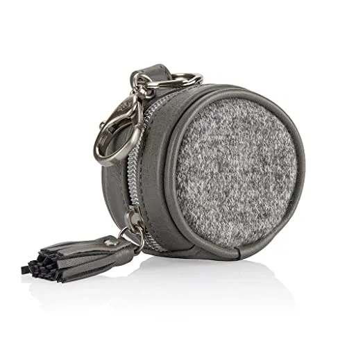 Itzy Ritzy Pacifier Case with Clip – Pacifier Charm Pod Includes Clasp to Easily Attach to a Diaper Bag or Purse; Measures 2.5” in Diameter and Holds 2 Pacifiers, Grayson