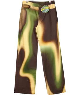Jaded London Green Ombre Print Boyfriend Fit Jeans W30